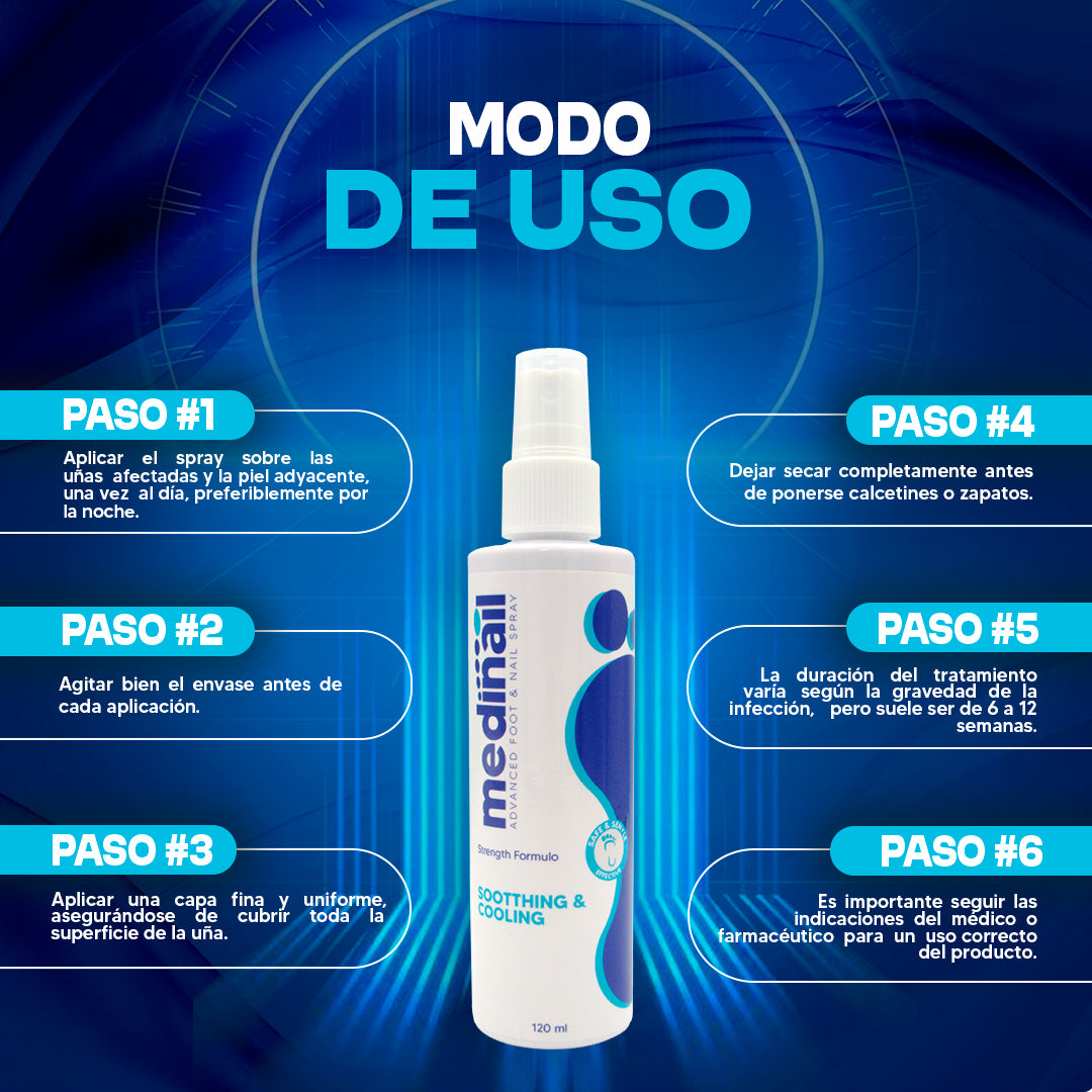MEDINAIL - SPRAY PARA HONGOS DE PIEL