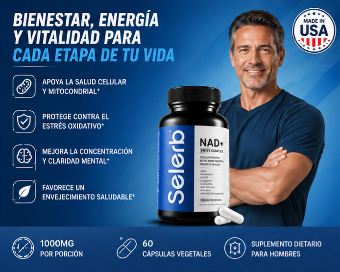 NAD+ FOR MEN 14 EN 1 | ENERGÍA, RENDIMIENTO Y VITALIDAD MASCULINA