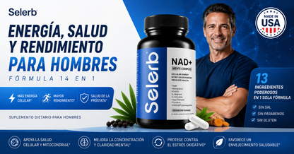 NAD+ FOR MEN 14 EN 1 | ENERGÍA, RENDIMIENTO Y VITALIDAD MASCULINA