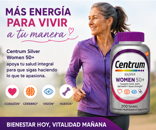 CENTRUM SILVER WOMEN 50+ X 200 TABLETAS | MULTIVITAMÍNICO PREMIUM PARA MUJERES