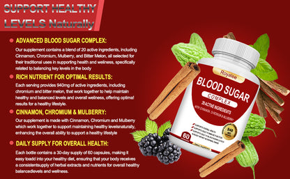✨ BLOOD SUGAR COMPLEX – APOYO NATURAL PARA EL AZÚCAR EN LA SANGRE