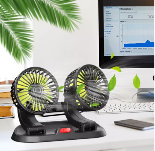 VENTILADOR DOBLE PARA CARRO