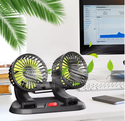 VENTILADOR DOBLE PARA CARRO