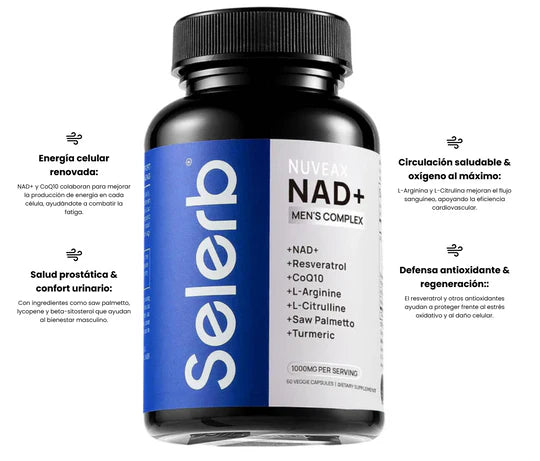 SELERB NAD+ PARA HOMBRES ( EN CAJA )– ENERGÍA, CIRCULACIÓN Y ANTI-EDAD - KAPE