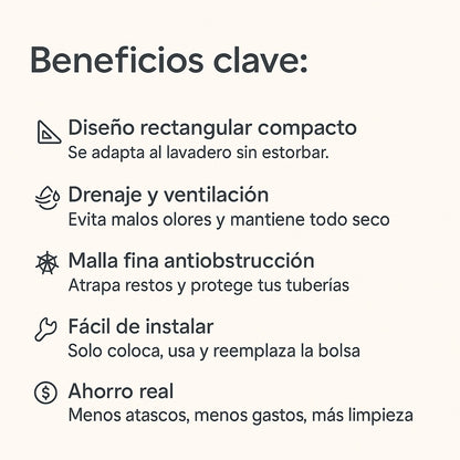 Filtro para lavadero + 100 Mallas Biodegradables