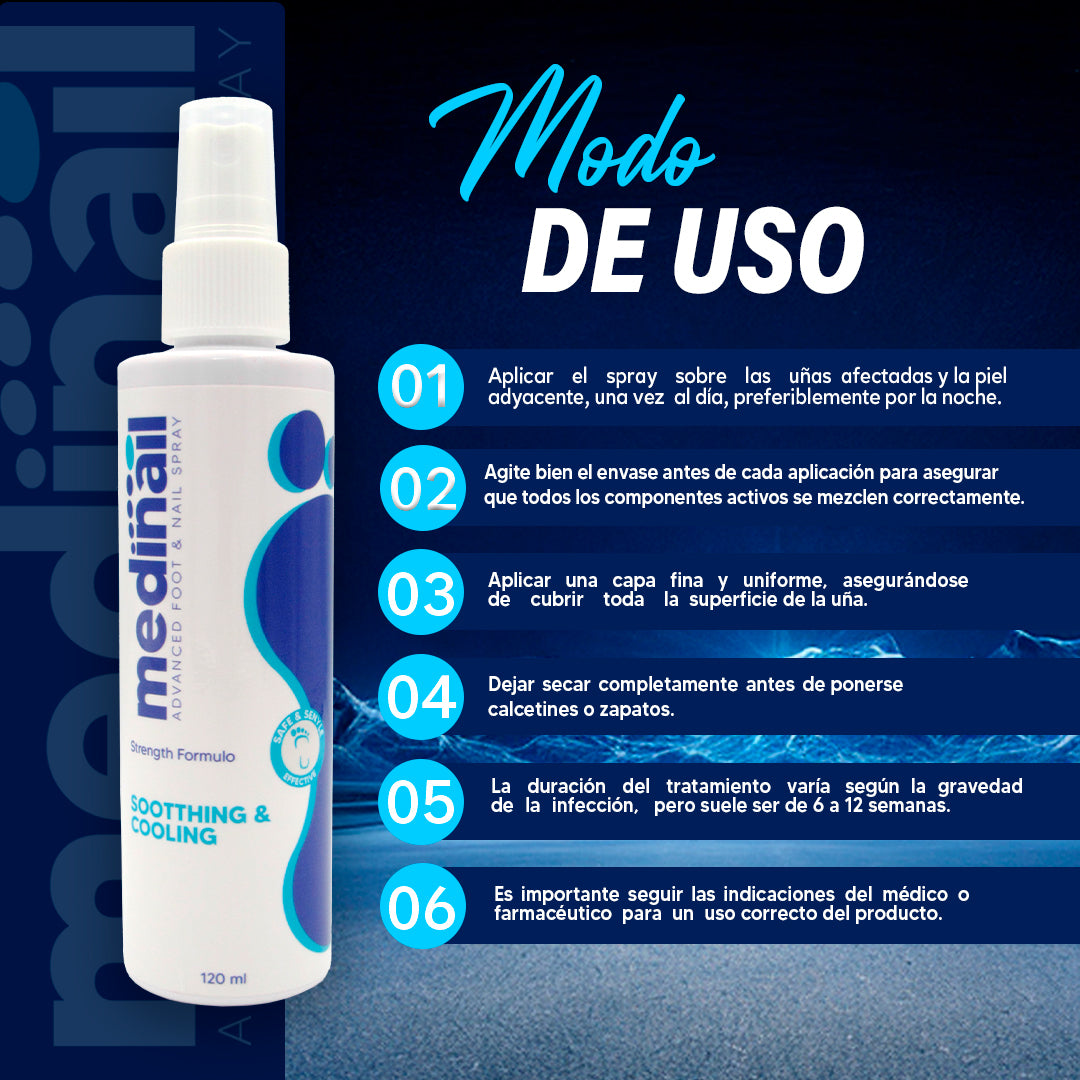 MEDINAIL - SPRAY PARA HONGOS DE PIEL