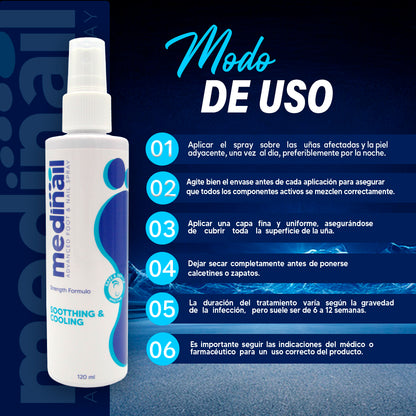 MEDINAIL - SPRAY PARA HONGOS DE PIEL