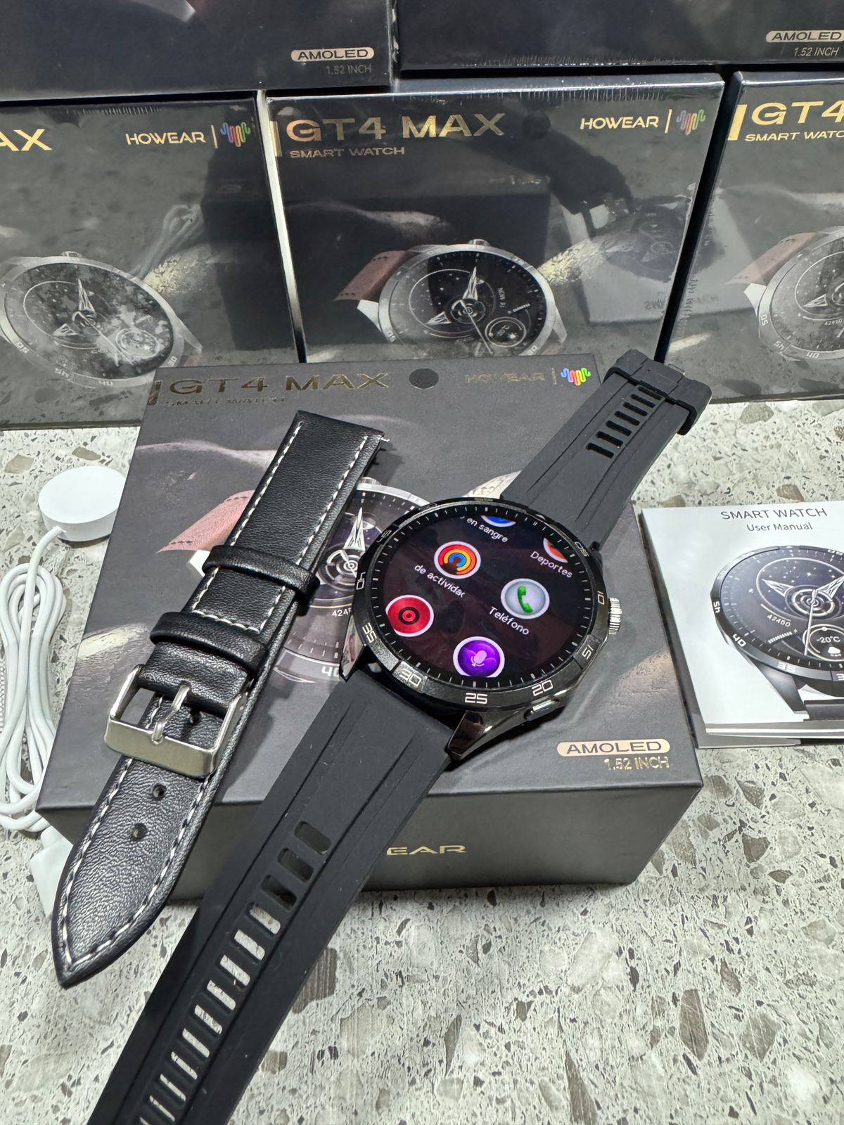 SMARTWATCH GT4 MAX + DOS CORREAS