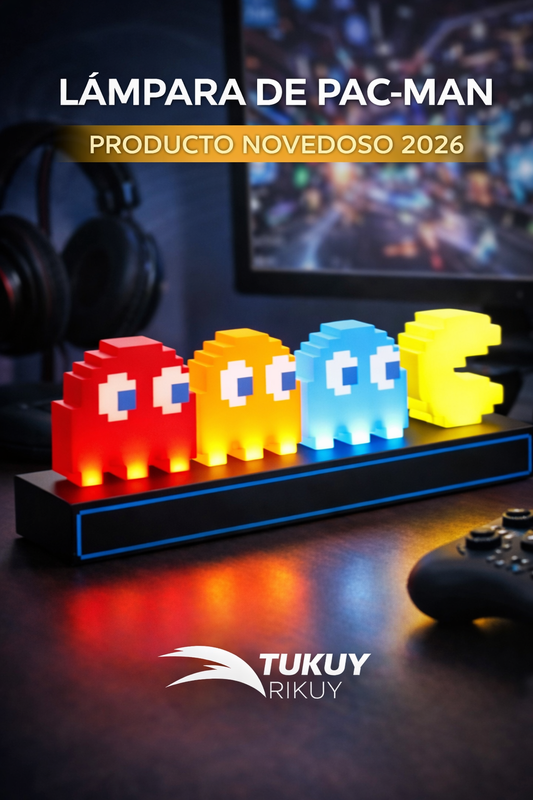 LÁMPARA LED PAC-MAN RETRO GAMER – DECORACIÓN NOVEDOSA 2026
