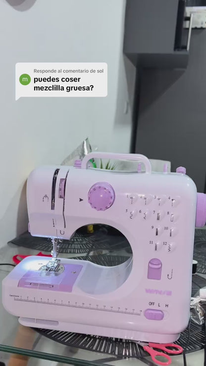 Máquina de Coser Portátil Multifunción – 12 Puntadas con Accesorios
